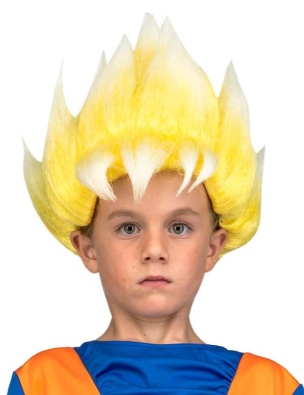 Super Saiyjan Goku-Perücke für Kinder Dragon Ball Accessoire blond