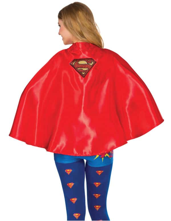 Supergirl-Umhang für Damen Kostüm-Accessoire rot-gelb