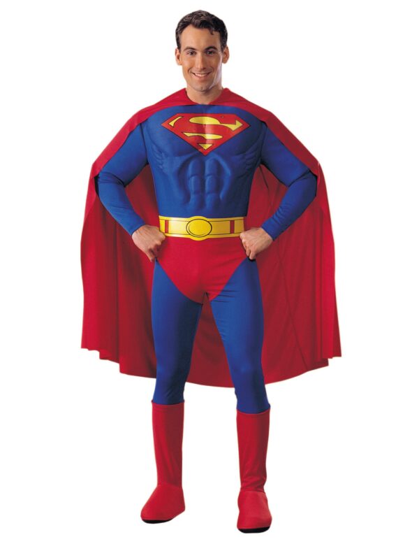 Superman Kostüm Superheld Lizenzware blau-rot