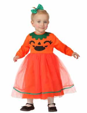 Süsser Kürbis Halloween-Babykostüm Kleinkind orange-schwarz