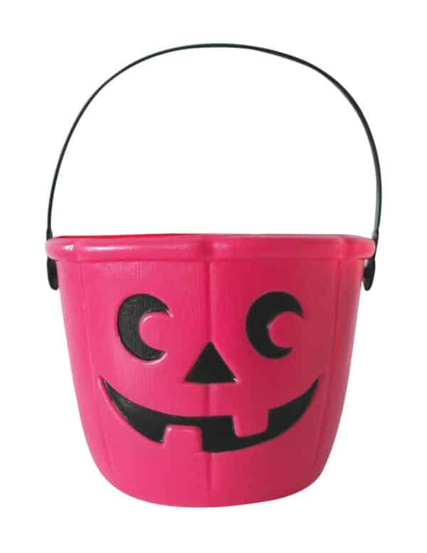 Süssigkeiten-Eimer für Halloween pink