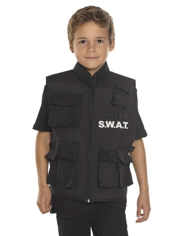 SWAT-Weste für Kinder schwarz