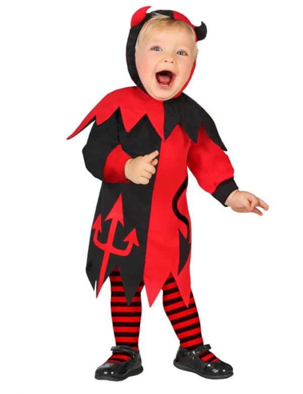 Teufel-Kostüm für Babys Halloween-Kostüm schwarz-rot