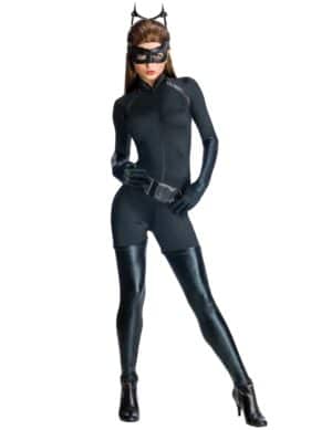 The Dark Knight Rises Catwoman-Damenkostüm Lizenzware schwarz