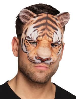 Tiger-Halbmaske für Erwachsene