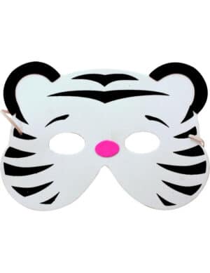 Tiger-Maske für Kinder weiss