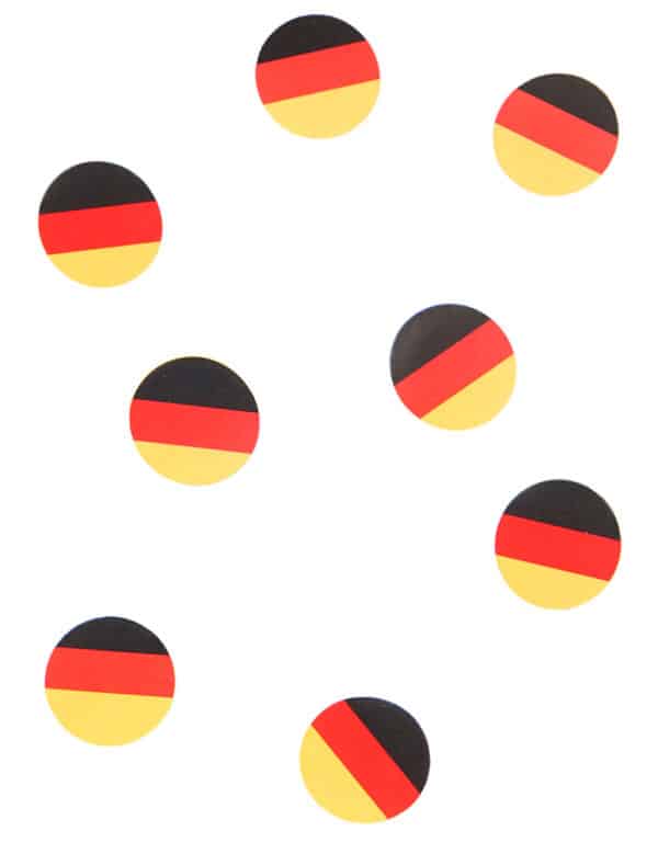 Tisch-Konfetti Deutschland Fanartikel Fussball 150 stück schwarz-rot-gold 18g