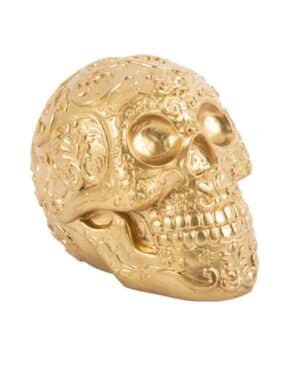 Totenkopf Tischdeko goldfarben 11