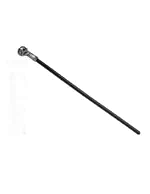 Totenkopf-Zepter Gehstock Halloween-Accessoire schwarz-silber 74 cm