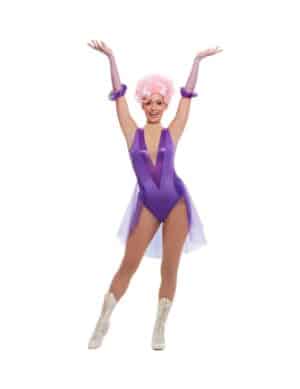 Trapezkünstlerin-Kostüm für Damen Faschingskostüm violett