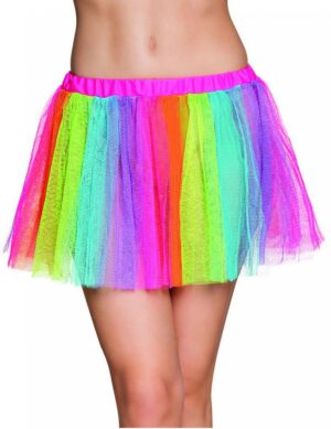 Tüll Rock Tutu gestreift für Damen bunt