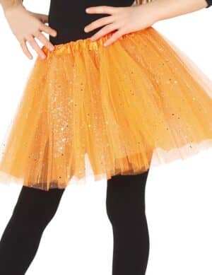 Tutu mit Glitter für Mädchen orange