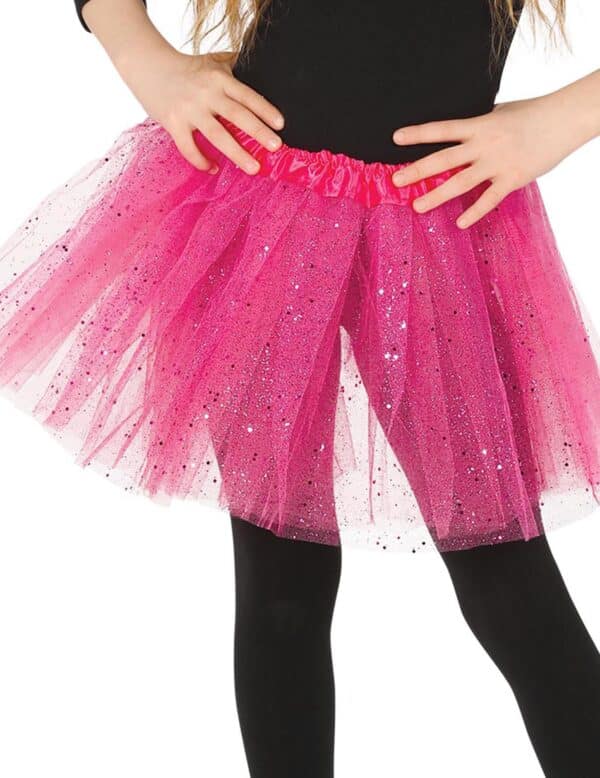 Tutu mit Glitter für Mädchen rosa