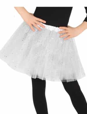 Tutu mit Glitter für Mädchen weiss