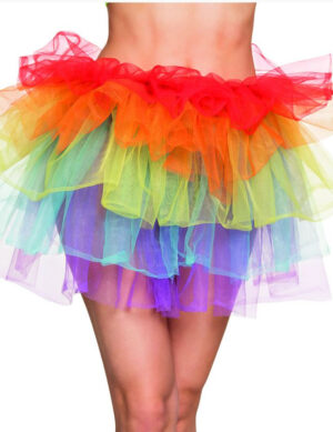 Tutu Tüllock Regenbogen für Damen bunt