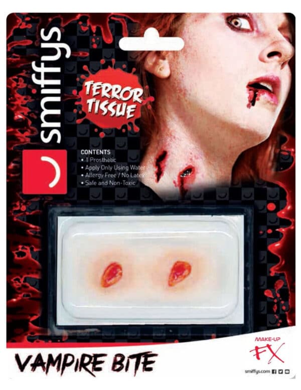 Vampir-Biss Make-up-Applikation Halloween rot