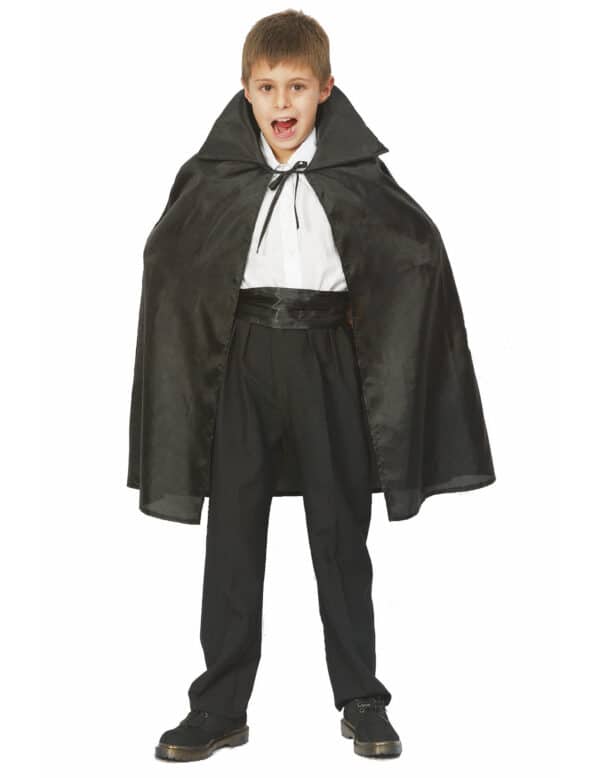 Vampirumhang Halloween Cape für Kinder schwarz