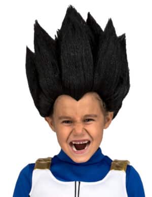 Vegeta-Perücke für Kinder Dragon Ball schwarz