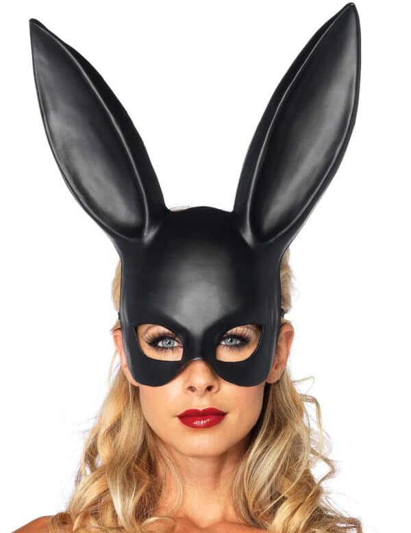 Verruchte Bunny Halbmaske Hase schwarz