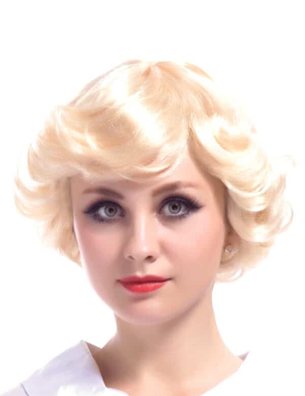 Vintage-Damenperücke Showgirl-Perücke blond