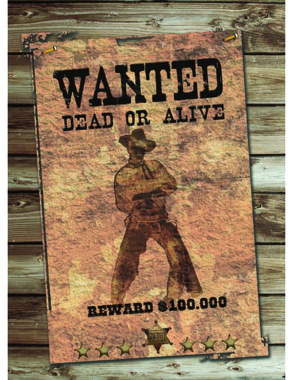 Wanted Suchplakat Western Wanddeko