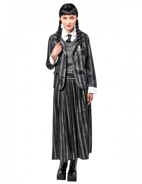 Wednesday Addams Kostüm Schuluniform für Damen schwarz-grau