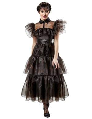 Wednesday Kostüm Ballkleid für Damen schwarz