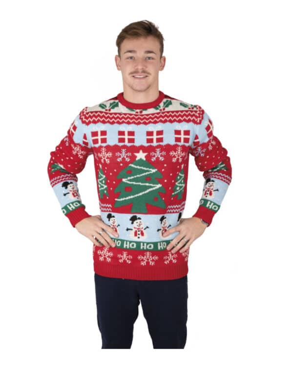 Weihnachtsbaum-Pullover für Erwachsene bunt