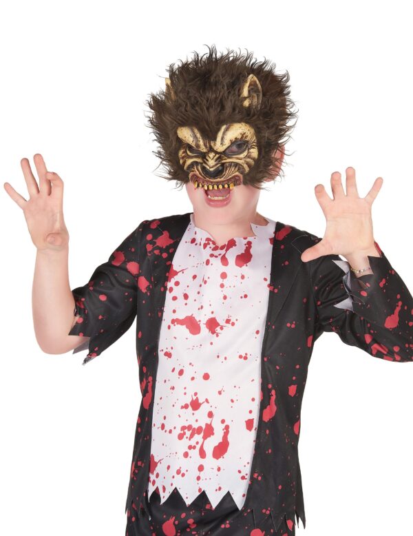 Werwolf-Maske für Kinder Halloweenmaske braun