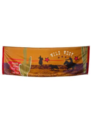 Wilder Westen Banner Party-Deko bunt 220x74cm