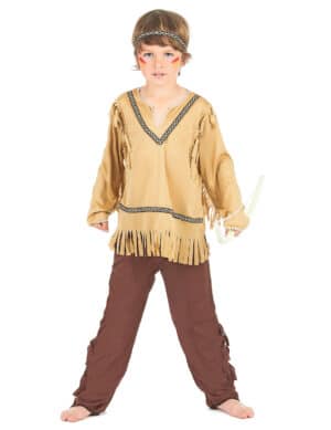 Wildwest Indianer Kinderkostüm beige-braun