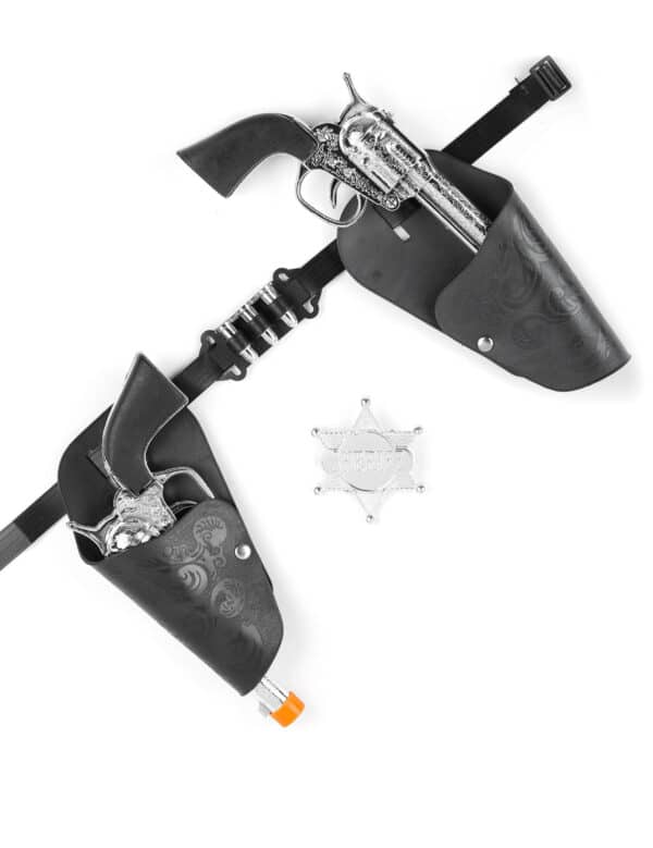 Wildwest Set Revolver Set silber-schwarz