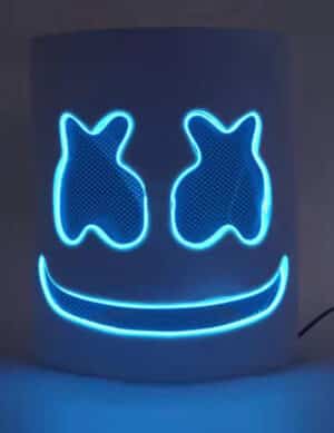 Witzige LED-Maske DJ Faschingsmaske blau