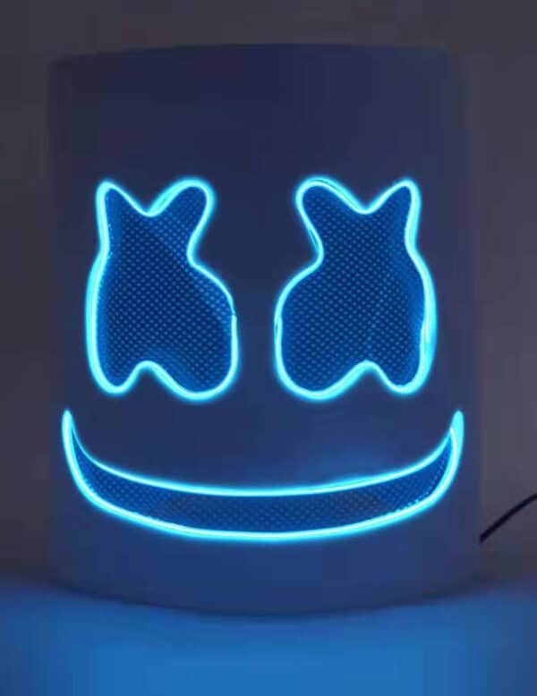 Witzige LED-Maske DJ Faschingsmaske blau