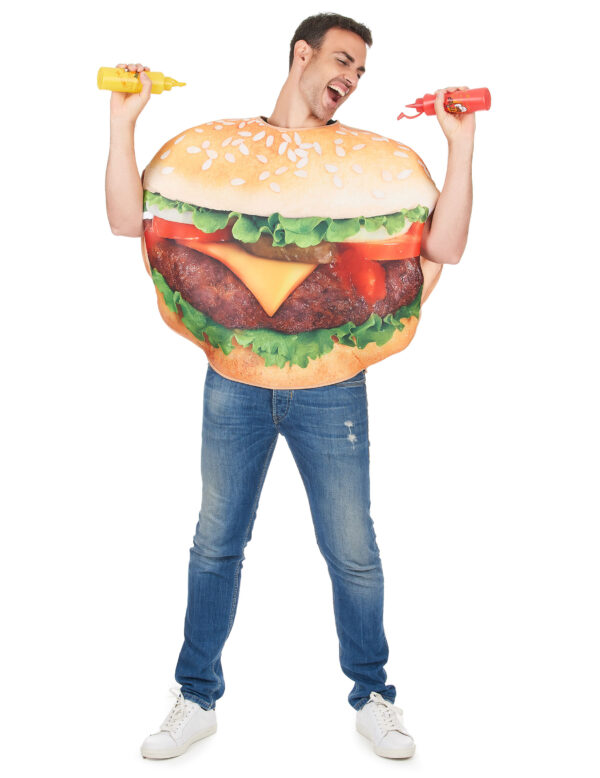 Witziges Burger-Kostüm Unisex bunt