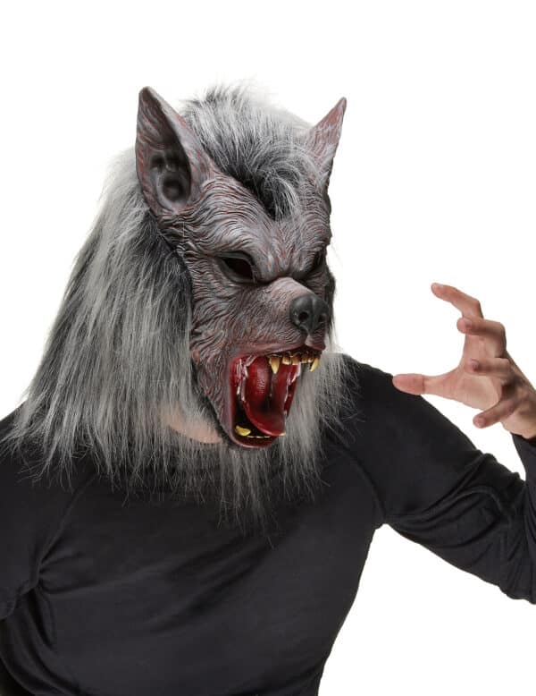 Wolf Maske Werwolf grau