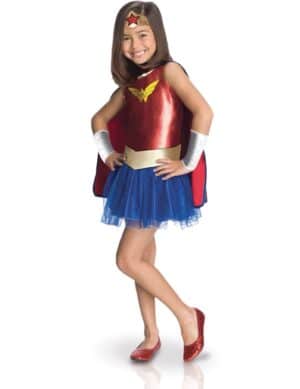 Wonder Woman-Mädchenkostüm Superhelden-Kinderkostüm rot-blau