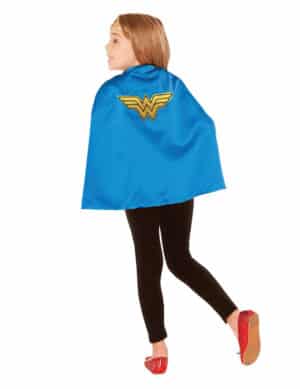 Wonder Woman-Umhang für Kinder Accessoire blau-gelb