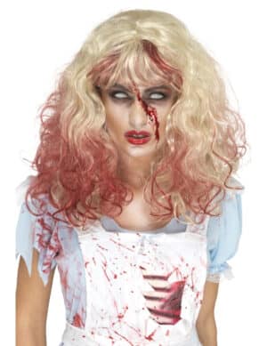 Zombie-Perücke für Damen rot-blond