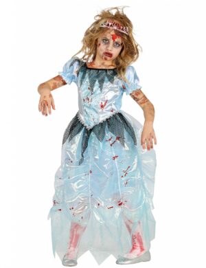 Zombie-Prinzessin Kostüm für Mädchen Halloween blau