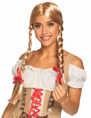 Zopfperücke für Damen blond