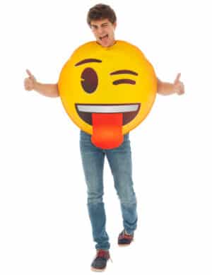 Zwinker-Emoji Faschingskostüm gelb-braun